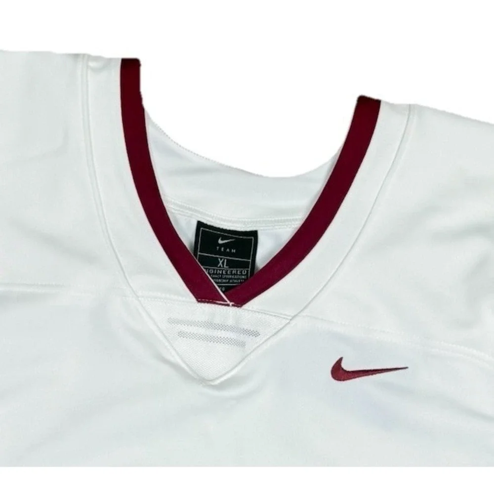 Nike Team Vapor Untouchable‎ Jersey Men's XL White Maroon Vented AO4800 NWT